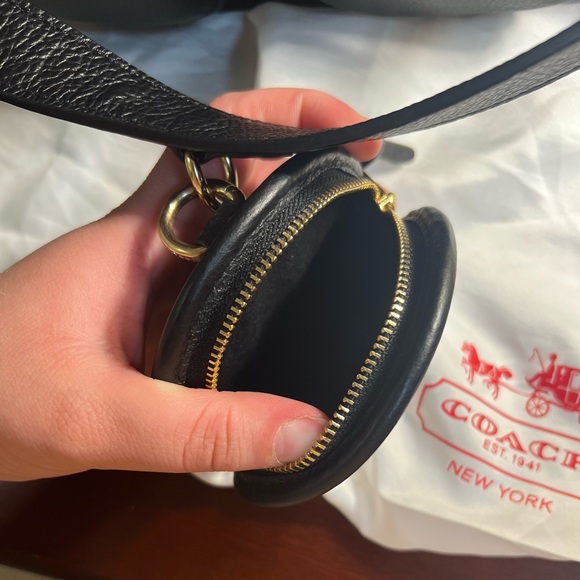 COACH Pennie Signature Canvas Women's Crossbody Bag with Coin Case - Brown/Black - Picture 9 of 15